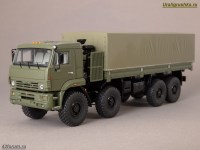 Коллекционная масштабная модель 1:43 Бортовой военный грузовик 8х8 КамАЗ-6560, дорестайлинг,  с тентом, хаки (Start Scale Models)