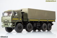 Коллекционная масштабная модель 1:43 Бортовой грузовик 8х8 КамАЗ-6560, рестайлинг,  с тентом, хаки (Start Scale Models)