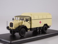 Масштабная модель 1:43 Санитарный фургон на шасси MAN-630, песочный (Start Scale Models (SSM)