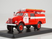 Масштабная модель 1:43 Пожарный автомобиль 4х4 ПМГ-19 (63) ПЧ №199 Лосино-Петровский на шасси Горький-63 (Start Scale Models (SSM)