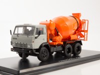 Масштабная модель 1:43 автобетоносмеситель (бетономешалка) СБ-92 на шасси КамАЗ-5511, серый, оранжевый, Start Scale Models (SSM)