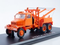 Масштабная модель 1:43 Чехословацкий трехосный полноприводный эвакуатор Praga V3S AV-3, оранжевый, Start Scale Models (SSM)