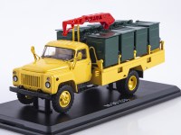 Масштабная модель 1:43 Контейнерный мусоровоз М30 (53) выставочный, желтый, на шасси автомобиля 4х2 Горький-53, Start Scale Models (SSM)