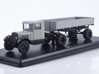 Масштабная модель 1:43 Довоенный седельный тягач 4х2 ЗиС-10 с полуприцепом, серый, Start Scale Models (SSM)