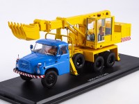 Масштабная модель 1:43 Экскаватор-планировщик UDS-110 на шасси 6х6 Татра-148, Tatra-148, синий, желтый, Start Scale Models (SSM)