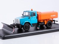 Масштабная модель 1:43 Комбинированная дорожная машина КО-829А на шасси ЗиЛ-4333, голубой, оранжевый, Start Scale Models (SSM)