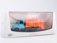 Масштабная модель 1:43 Мусоровоз МКЗ-10 (4333), (МКЗ-22003), на шасси автомобиля 4х2 ЗиЛ-4333, голубой, оранжевый, Start Scale Models (SSM)