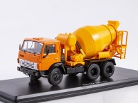 Масштабная модель 1:43 Автобетоносмеситель (бетономешалка) СБ-92 на шасси КамАЗ-5511, оранжевый, Start Scale Models (SSM)