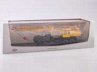 Масштабная модель 1:43 Автокран КС-4561 (250) на шасси автомобиля 6х4 КрАЗ-250, хаки, желтый Start Scale Models (SSM)