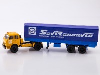 Масштабная модель 1:43 Седельный тягач 4х2 МАЗ-504А с тентованным полуприцепом МАЗ-5205, Sovtransavto, Start Scale Models (SSM)