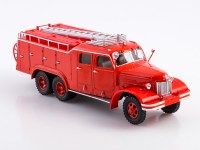 Масштабная модель 1:43 Пожарная автоцистерна ПМЗМ-3 (151) на шасси автомобиля 6х6 ЗиС-151П, красная, Start Scale Models (SSM)