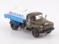 Масштабная модель 1:43 Автоцистерна АЦПТ-4,1 (130) МОЛОКО, на шасси автомобиля 4х2 ЗиЛ-130-76, хаки, белый., синий, Start Scale Models (SSM)