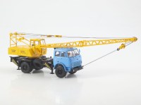 Масштабная модель 1:43 Автокран КС-3562Б на шасси 4х2 МАЗ-5334, голубой, желтый, Start Scale Models (SSM)