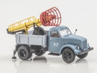 Масштабная модель 1:43 Телескопическая вышка ТВГ-15М, на шасси автомобиля 4х2 Горький-51А, морская волна, серый, Start Scale Models (SSM)