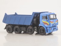 Масштабная модель 1:43 Четырехосный дорожный самосвал 8х4 КАМАЗ-6540, ранний, синий, Start Scale Models (SSM)