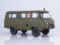 Масштабная модель 1:18 Санитарный автомобиль УАЗ-452А, хаки (Start Scale Models)