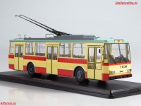 Масштабная модель 1:43 Троллейбус Skoda-14TR (красно-бежевый) Каунас (Start Scale Models (SSM)