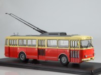 Масштабная модель 1:43 Троллейбус Skoda-9Tr, Шкода-9Тр, красно-бежевый (Start Scale Models (SSM)
