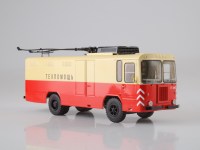 Масштабная модель 1:43 Грузовой троллейбус КТГ-1 красно-желтый ТЕХПОМОЩЬ (Start Scale Models (SSM)