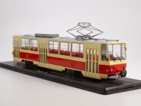 Масштабная модель 1:43 Трамвай Tatra T6B5, бежевый, красный, Start Scale Models (SSM)