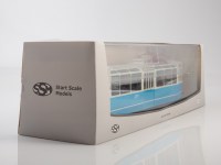 Масштабная модель 1:43 Ленинградский трамвай ЛМ-68, голубой, белый, Start Scale Models (SSM)