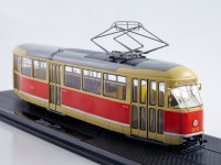 Масштабная модель 1:43 Трамвай Татра Т1, Tatra T1, красный, желтый, бортовой номер 310, Start Scale Models (SSM)