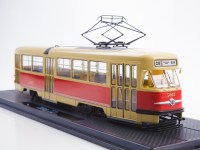 Масштабная модель 1:43 Трамвай Татра Т2, Tatra T2, желтый, красный, маршрут 3, ДШК - Центральный рынок, бортовой номер 5012, Start Scale Models (SSM)