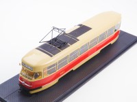 Масштабная модель 1:43 Трамвай Т2, желтый, красный, маршрут 3, ДШК - Центральный рынок, бортовой номер 5012, Start Scale Models (SSM)
