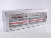 Масштабная модель 1:43 Сочлененный трамвай Татра КТ4, Tatra KT4, белый, красный, бортовой номер 601, Start Scale Models (SSM)