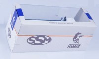 Коллекционная масштабная модель 1:43 Грузовой автомобиль КамАЗ-43118 белый, синий (SSM)
