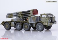 Коллекционная масштабная модель 1:43 9П140 РСЗО 9К57 Ураган на шасси 8х8 ЗИЛ-135ЛМ, камуфляж (Start Scale Models)