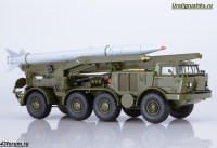 Коллекционная масштабная модель 1:43 Луна-М 95113 с ракетой 9M21 на шасси 8х8 ЗИЛ-135ЛМ, хаки (Start Scale Models)