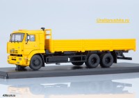 Коллекционная масштабная модель 1:43 Грузовой автомобиль КамАЗ-65117 ранний,  без  тента, желтый  (SSM)