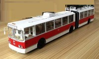 Коллекционная масштабная модель 1:43 Троллейбус ЗиУ-10 красно-белый (ЗиУ-683, ЗиУ-6205) (SSM)