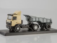 Масштабная модель 1:43 Седельный тягач 4х2 МАЗ-5432, бежевый, с полуприцепом МАЗ-5232В, серый, Start Scale Models (SSM)