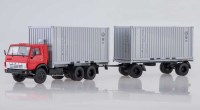 Коллекционная масштабная модель 1:43 КамАЗ-53212 контейнеровоз с прицепом ГКБ-8350 (Start Scale Models)