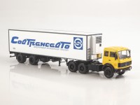 Масштабная модель 1:43 Седельный тягач 6х4 Мерседес, Mercedes-Benz NG2232 с полуприцепом-рефрижиратором Lamberet, Совтрансавто, Start Scale Models (SSM)
