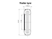 Комплект шин (покрышек) 1:50 Michelin X-Line/Continental Conti Hybrid 385\55 с низким профилем, для масштабных моделей трехосных прицепов и полуприцепов (Маэстро Моделс)