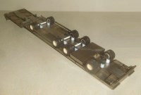 Сборная модель 1:43 Раздвижной низкорамный четырехосный полуприцеп-трал ТСМ-99394 для современных тягачей (Клен)