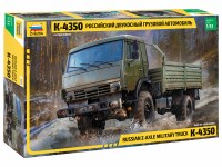 Сборная модель 1:35 Российский военный бортовой грузовик 4х4 К-4350 (Звезда)