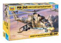 Сборная масштабная модель 1:48 Советский ударный вертолет Ми-24П (Звезда)