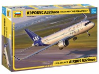 Сборная модель 1:144 Пассажирский авиалайнер Аэробус А320neo (Звезда)