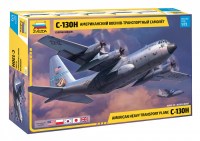 Сборная масштабная модель 1:72 Американский военно-транспортный самолет C-130H (Звезда)